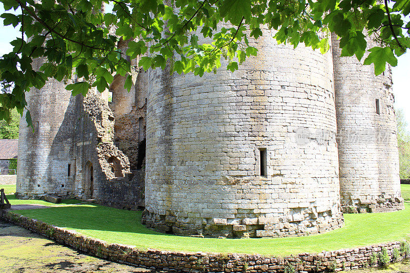 图片Nunney城堡废墟，靠近Frome, Somerset, England, UK